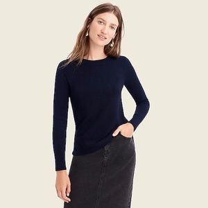 NWT J Crew Cotton Wool Navy Blue Teddie Sweater Size Medium
